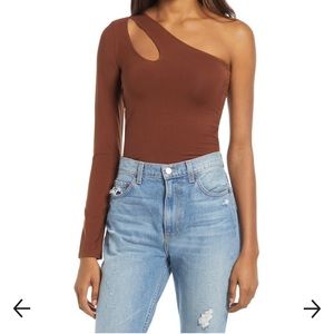Reformation one shoulder cut out top